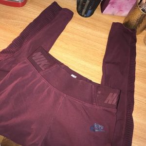 Maroon Nike Leggings